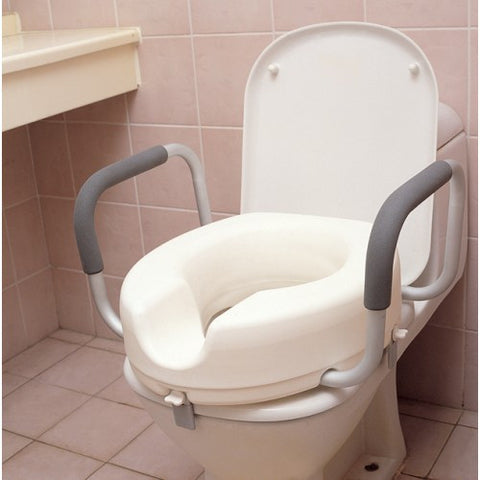 Raised Toilet Seat 10.2 cm with Arms