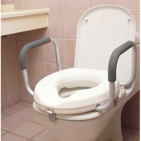 Raised Toilet Seat With Arms 6cm